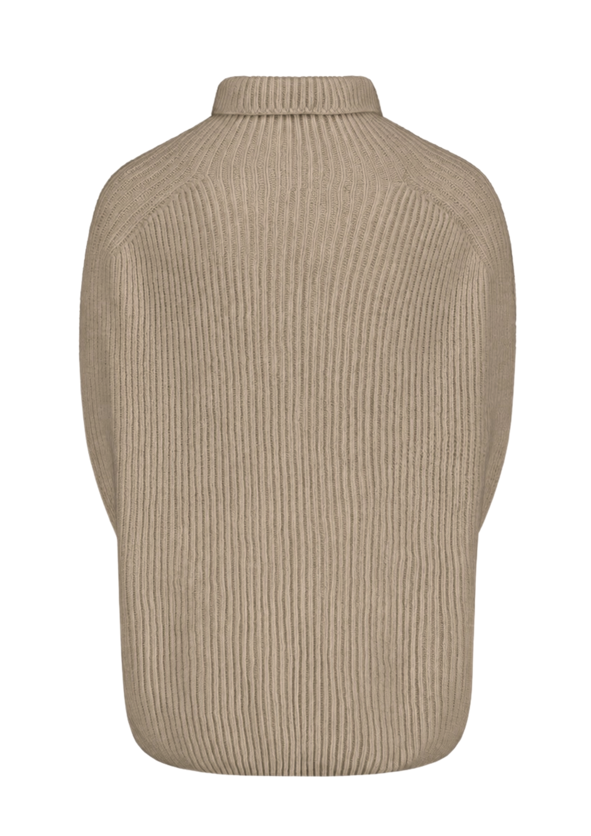 UTÖ MERINO WOOL COLLAR VEST LIGHT BROWN