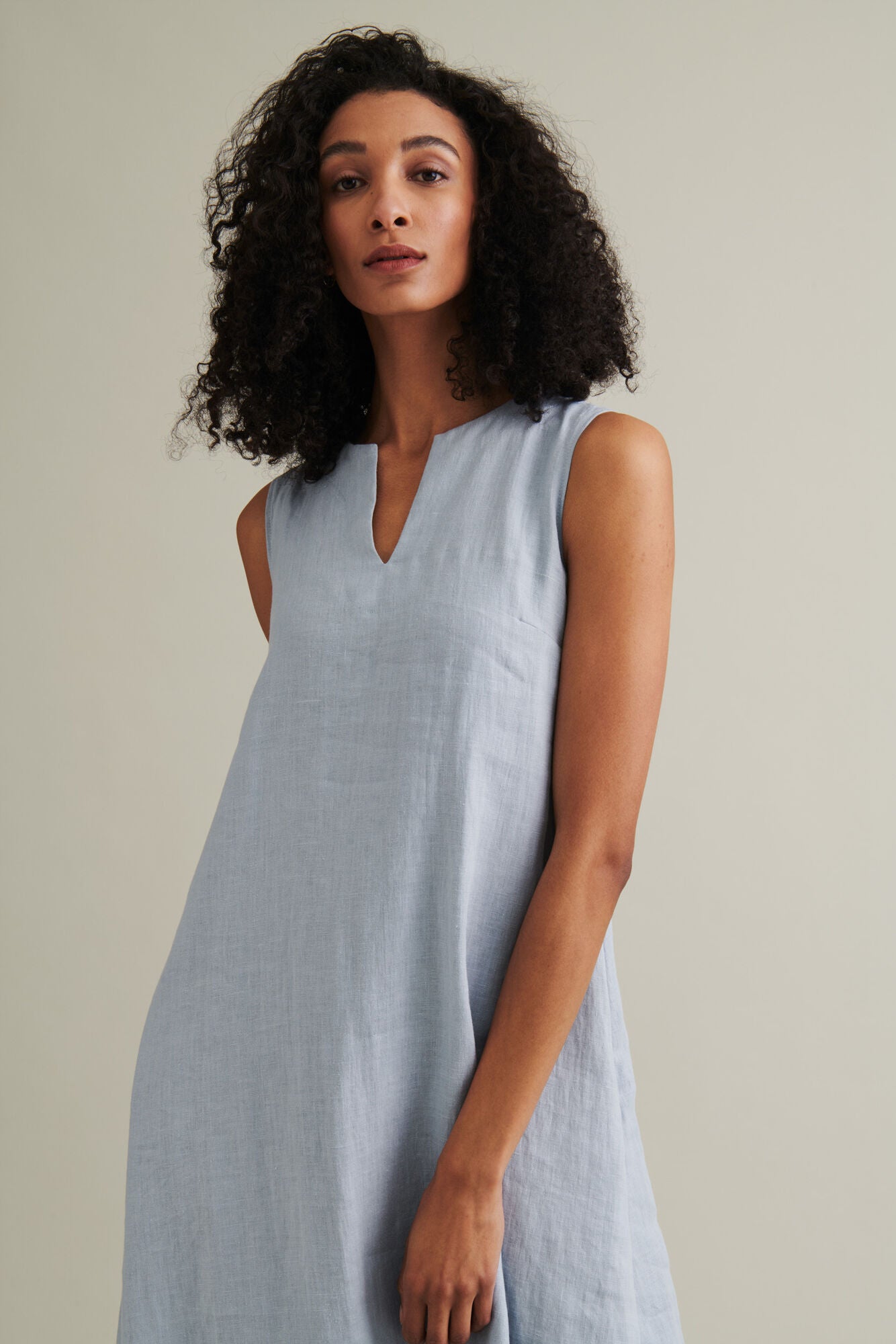 RUMAR STRAND LINEN DRESS MIDI
