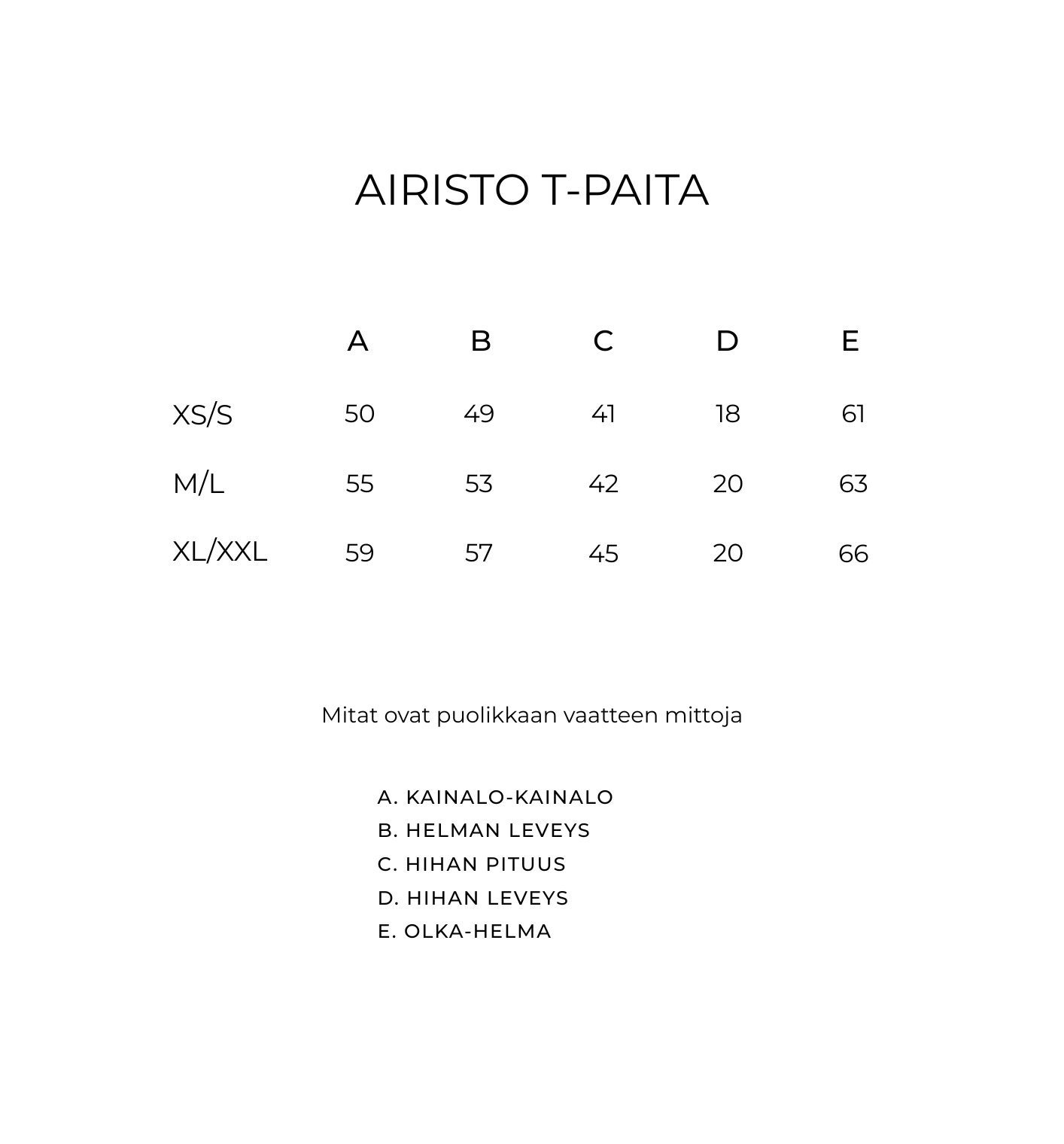 AIRISTO PUUVILLA T-PAITA AJOPUU