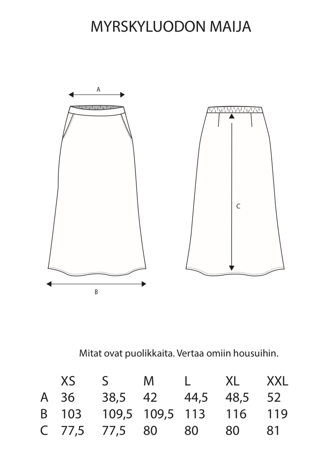 MYRSKYLUODON MAIJA HAME MERI 100% PELLAVA