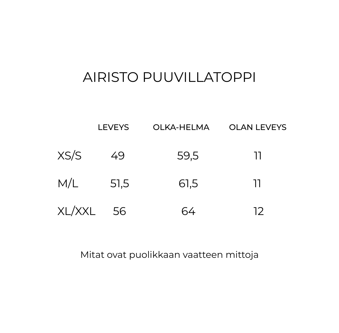AIRISTO PUUVILLATOPPI AJOPUU