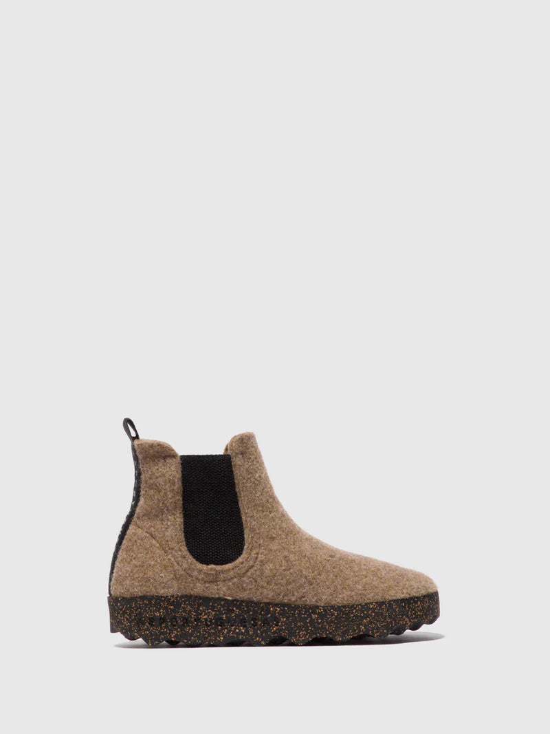 ASPORTUGUESAS Caia Felted Wool Ankle Boots in Black