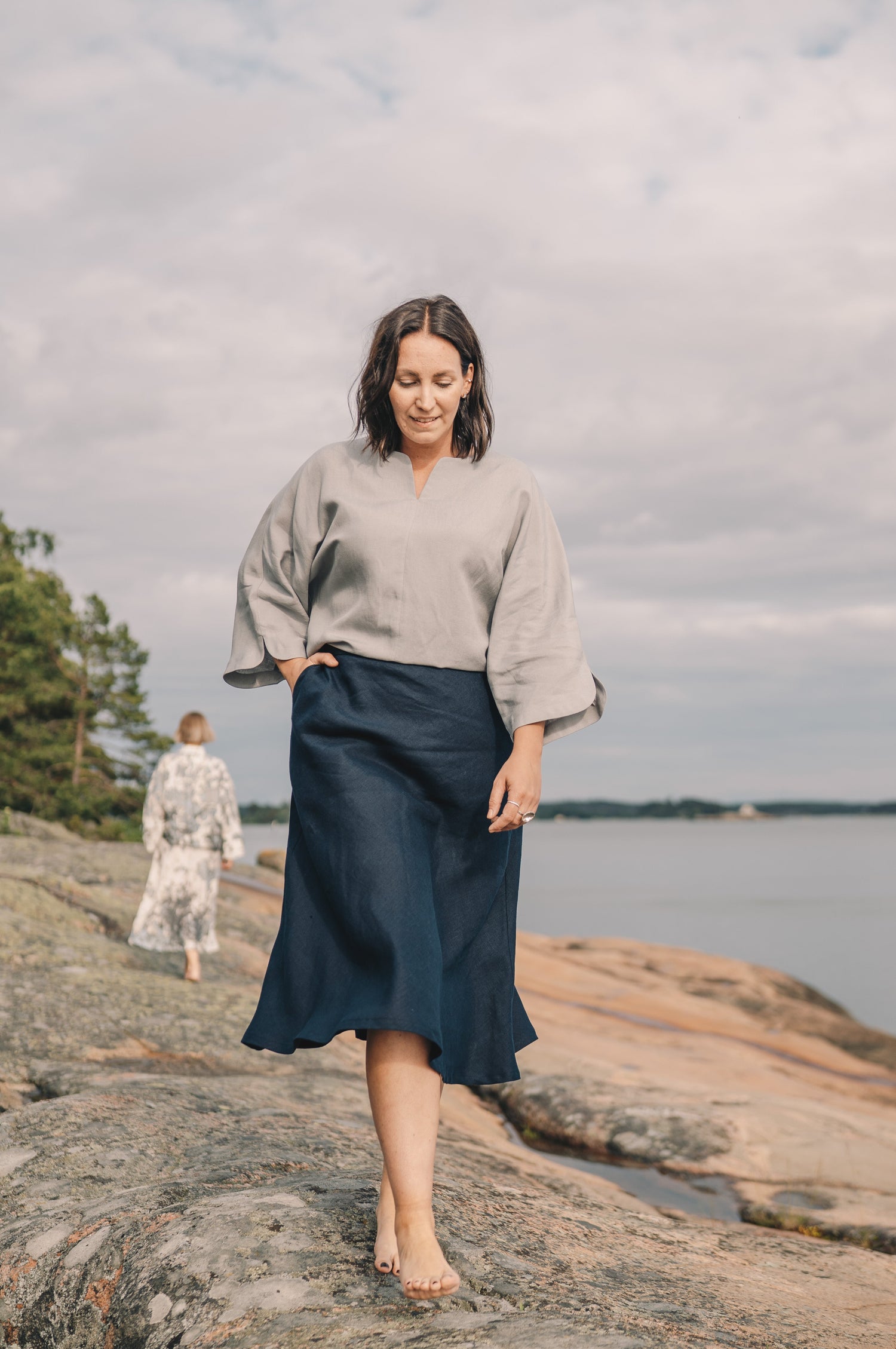 MYRSKYLUODON MAIJA HAME MERI 100% PELLAVA