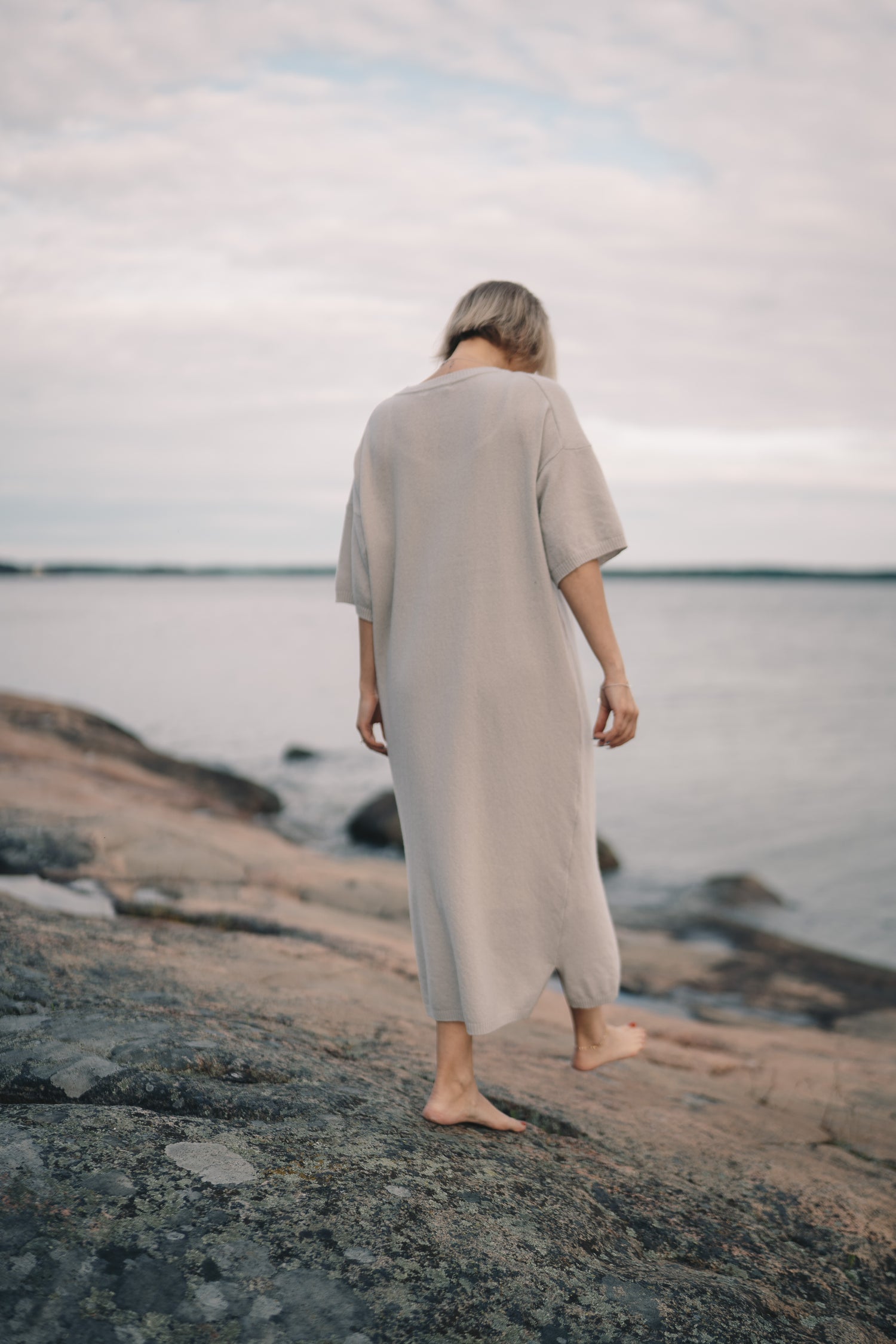 SANDÖ KNIT DRESS LIGHT GREY