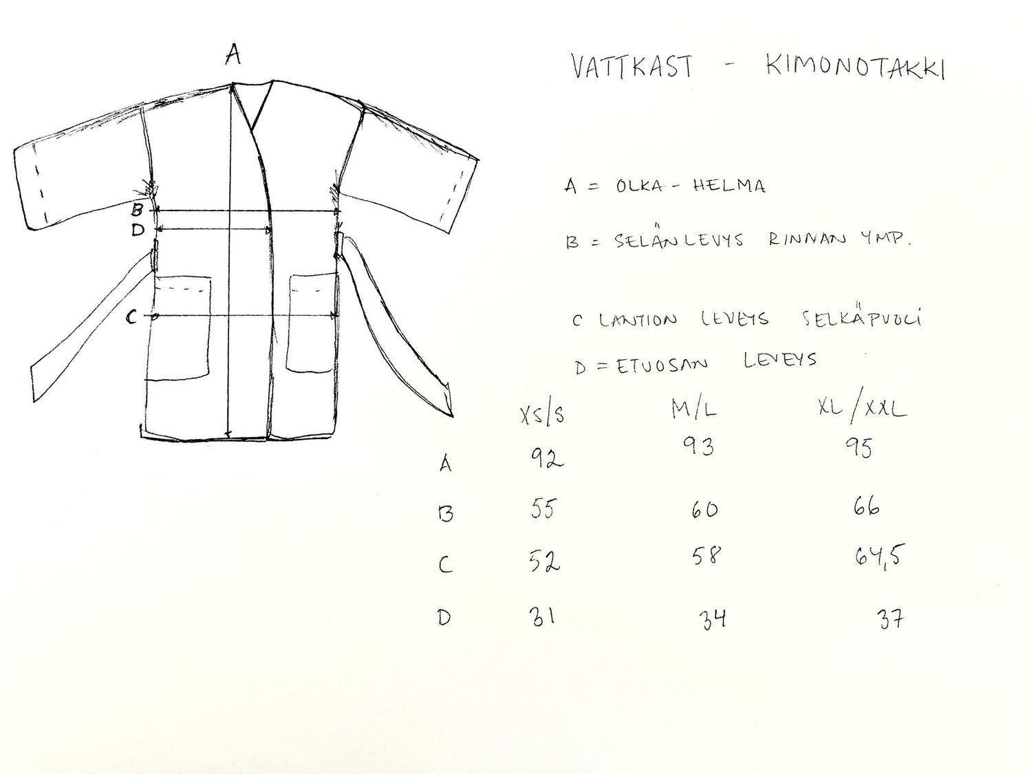 VATTKAST KIMONOTAKKI
