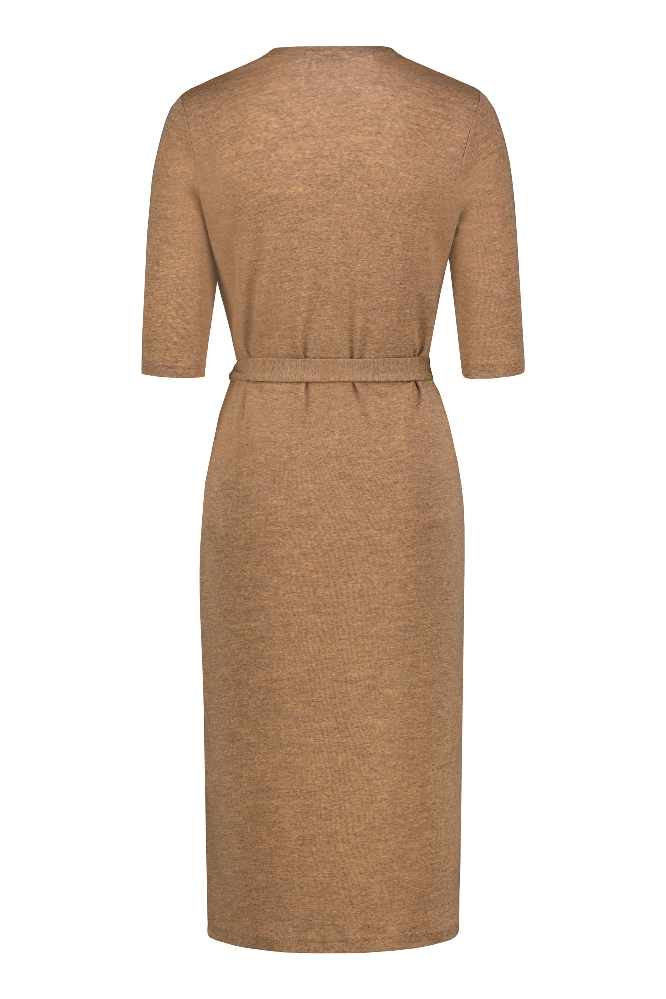 KAIT MERINO WOOL WRAP DRESS BLACK