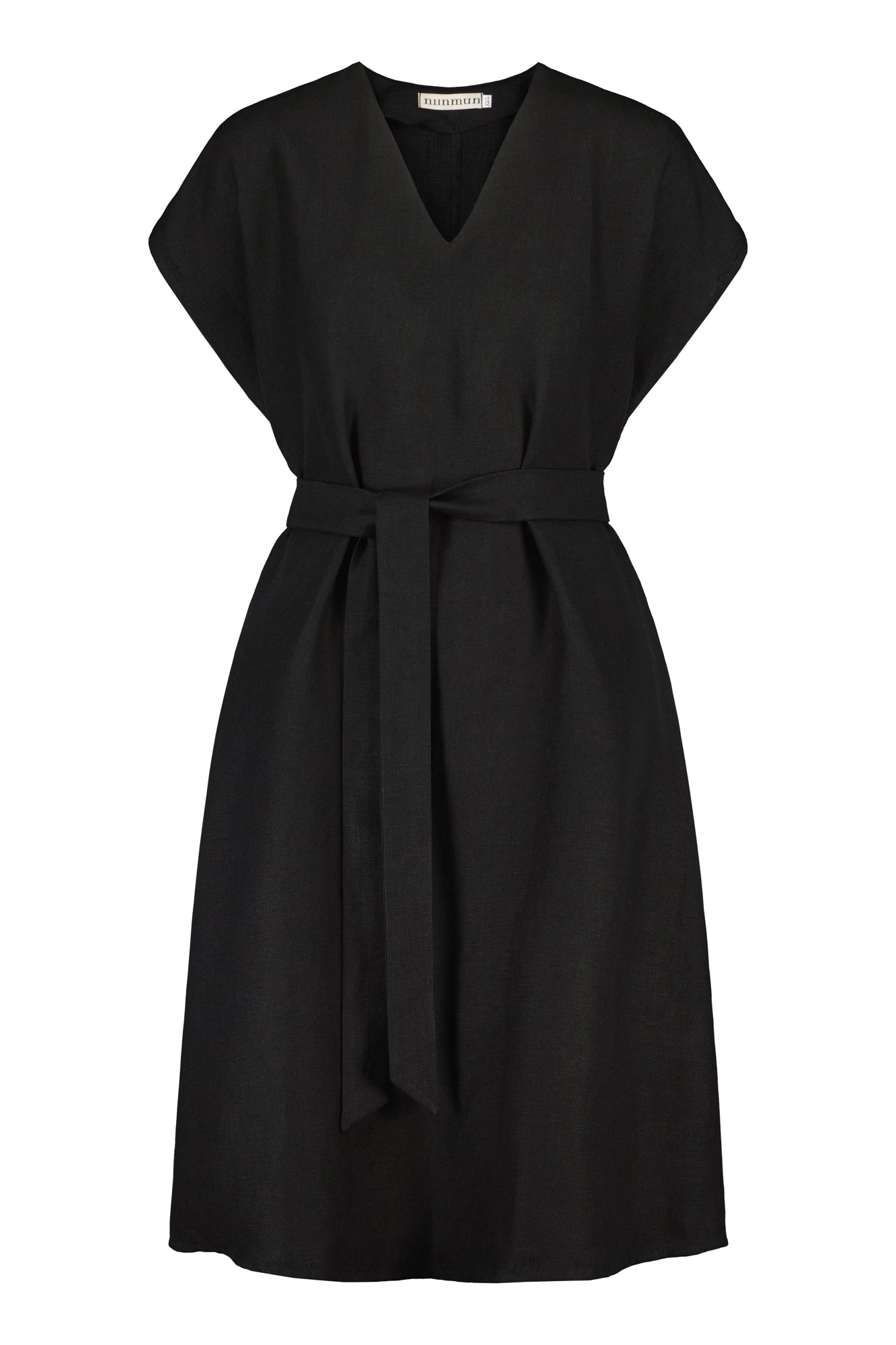 VÄSBY LINEN DRESS BLACK