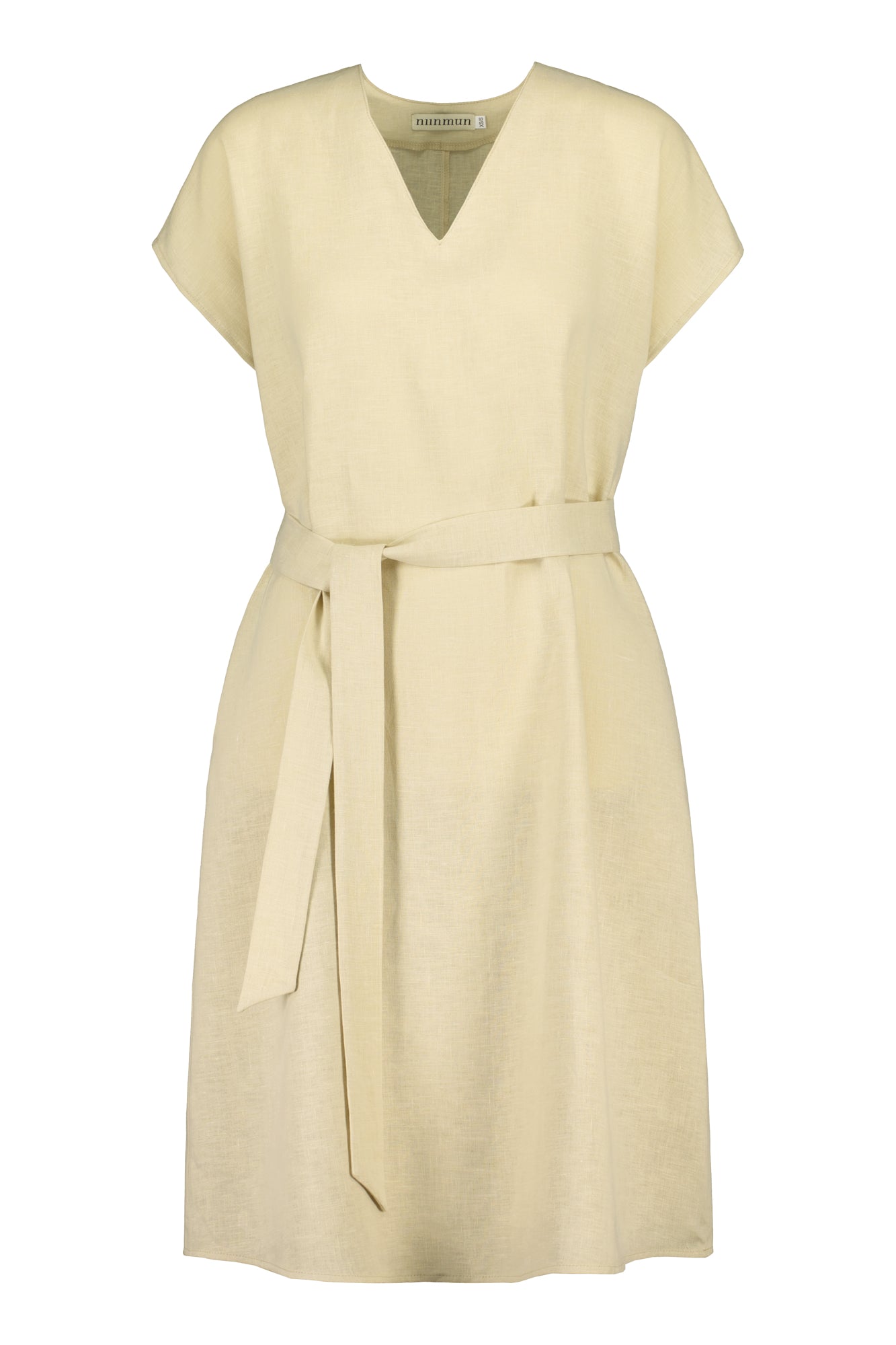 VÄSBY LINEN DRESS LIGHT YELLOW
