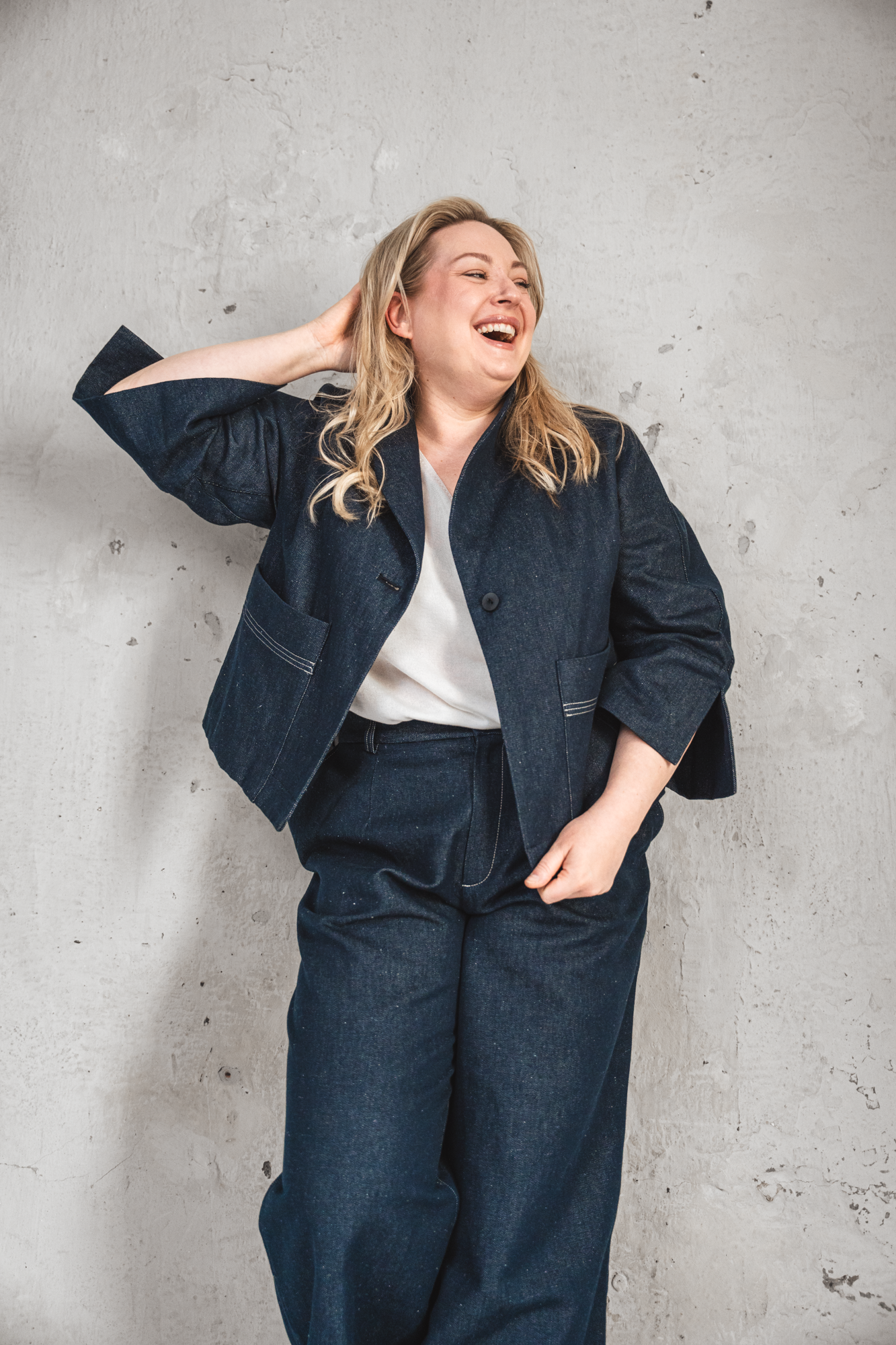 VITSKÄR JAKKU TUMMA DENIM
