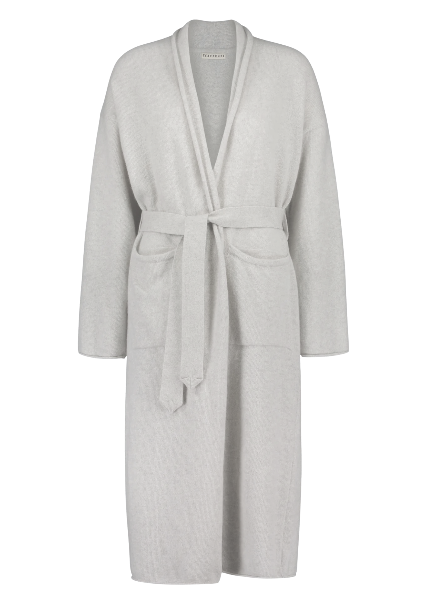 SEILI MERINO WOOL CARDIGAN LIGHT GREY