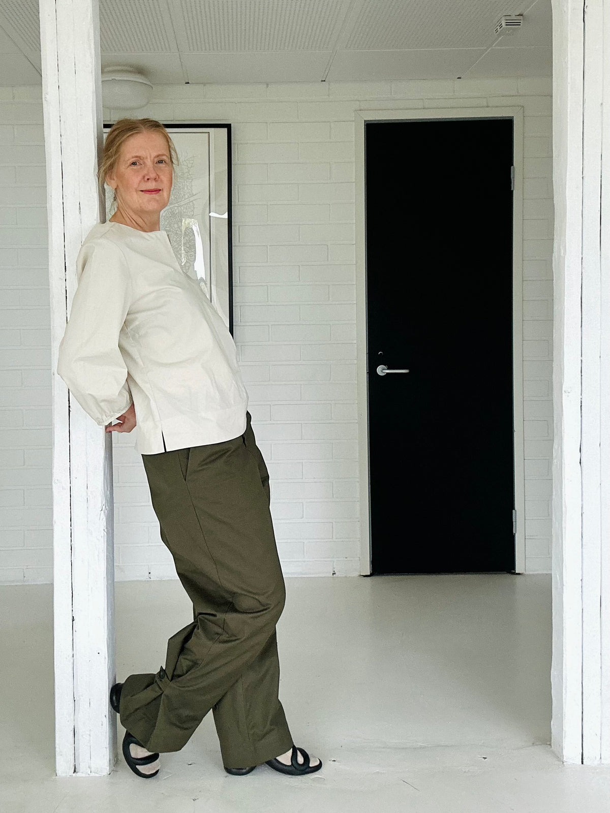 FINBY PANTS DARK BLUE 100% LINEN