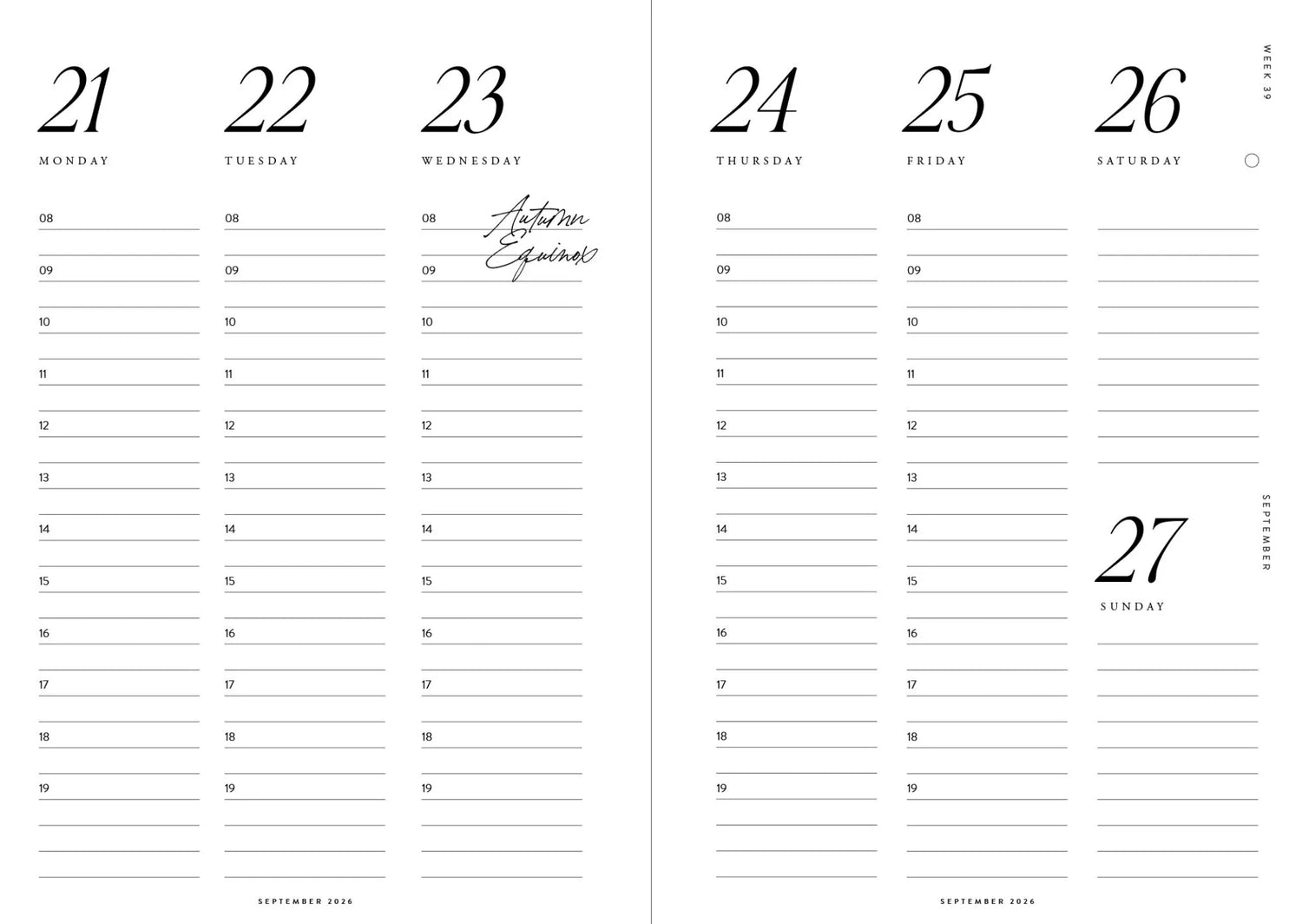 Cozy Planner 2026 Night Sky - KALENTERI