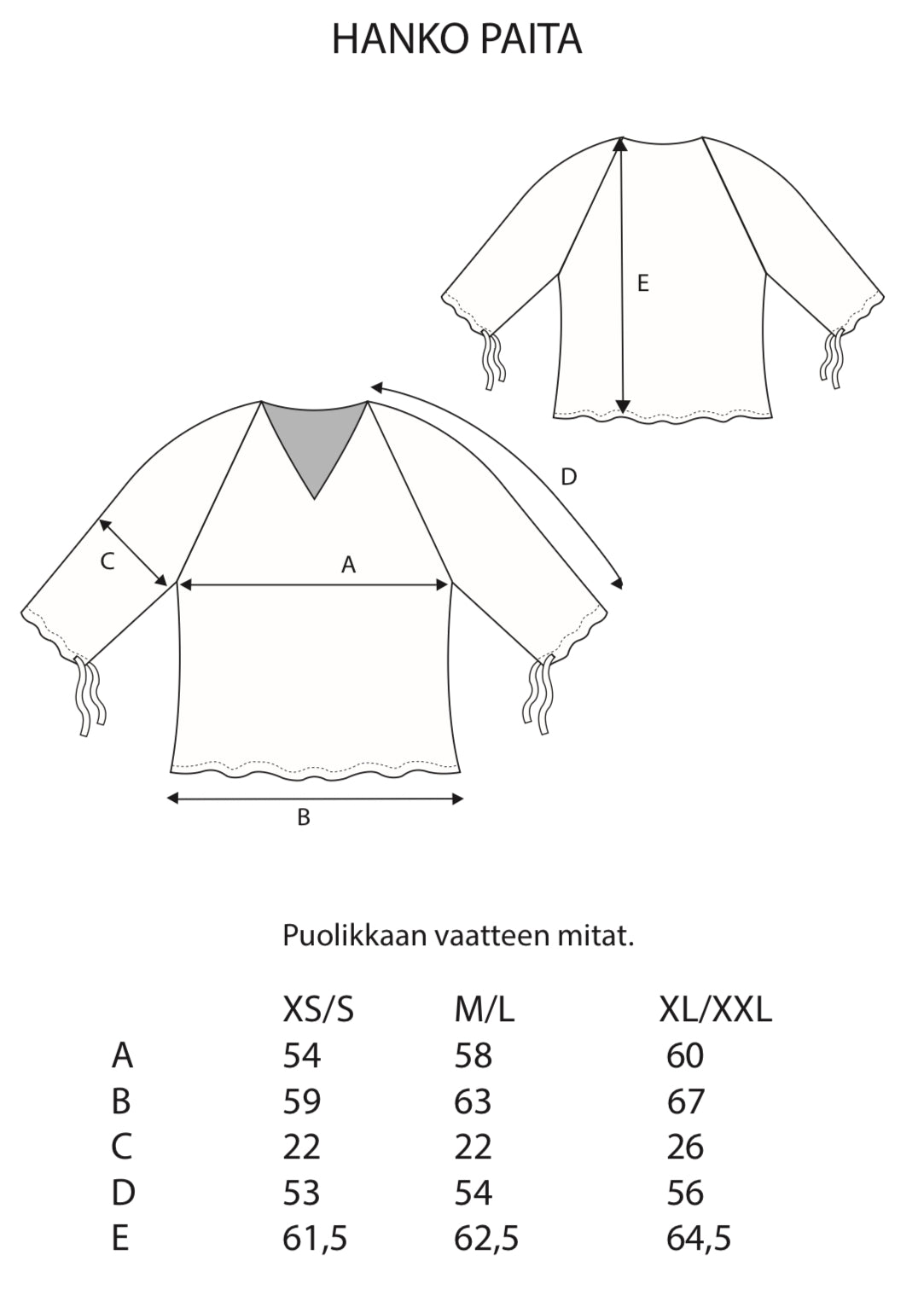 HANKO PAITA VALKOINEN