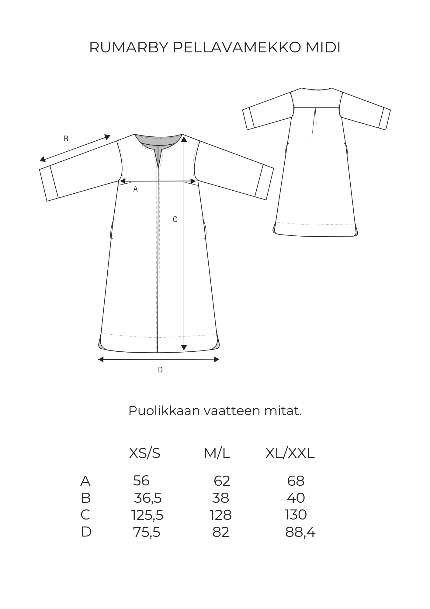RUMARBY PELLAVAMEKKO MIDI NAVY