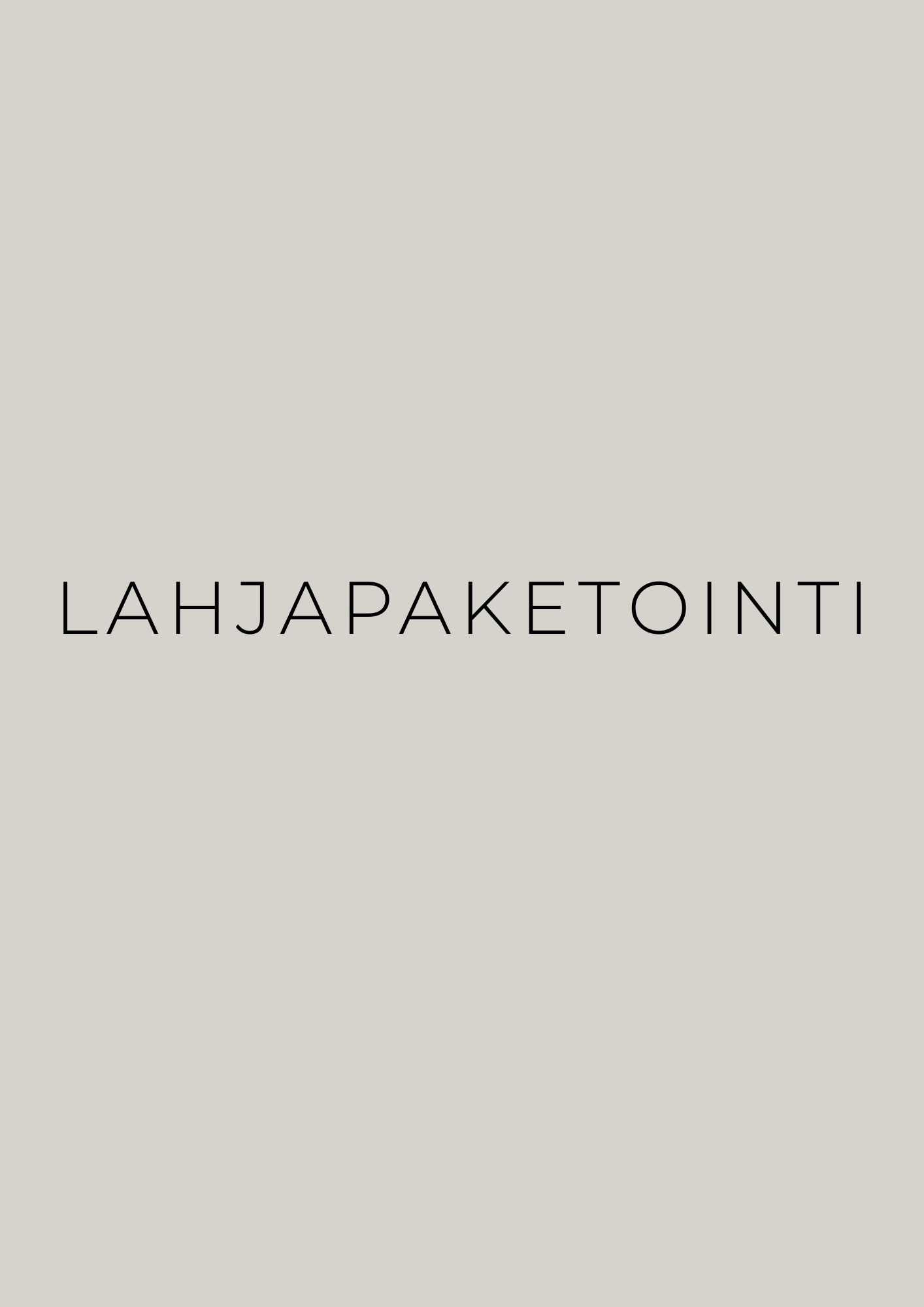 LAHJAPAKETOINTI