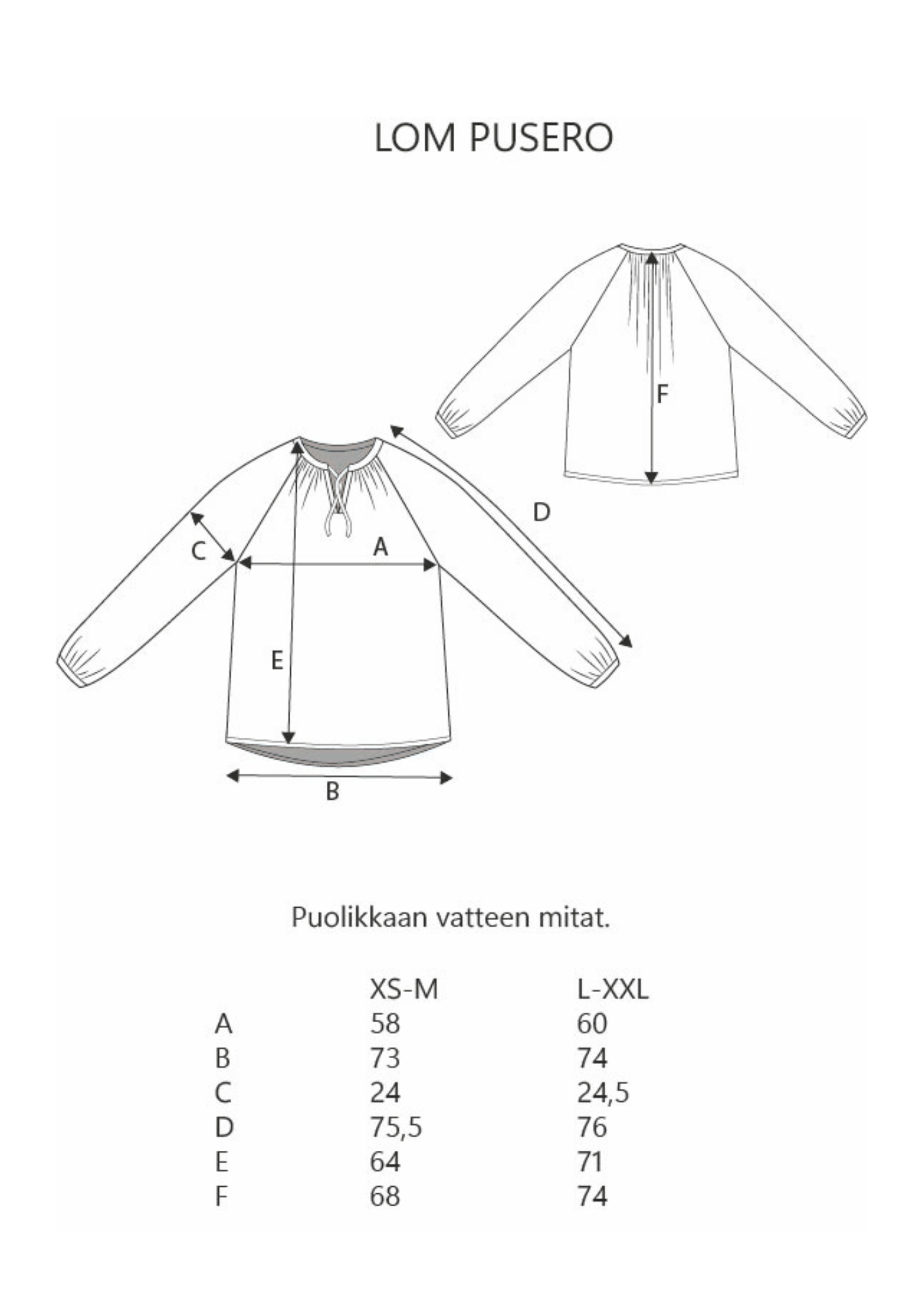 LOM PAITA SAARI VALKOINEN