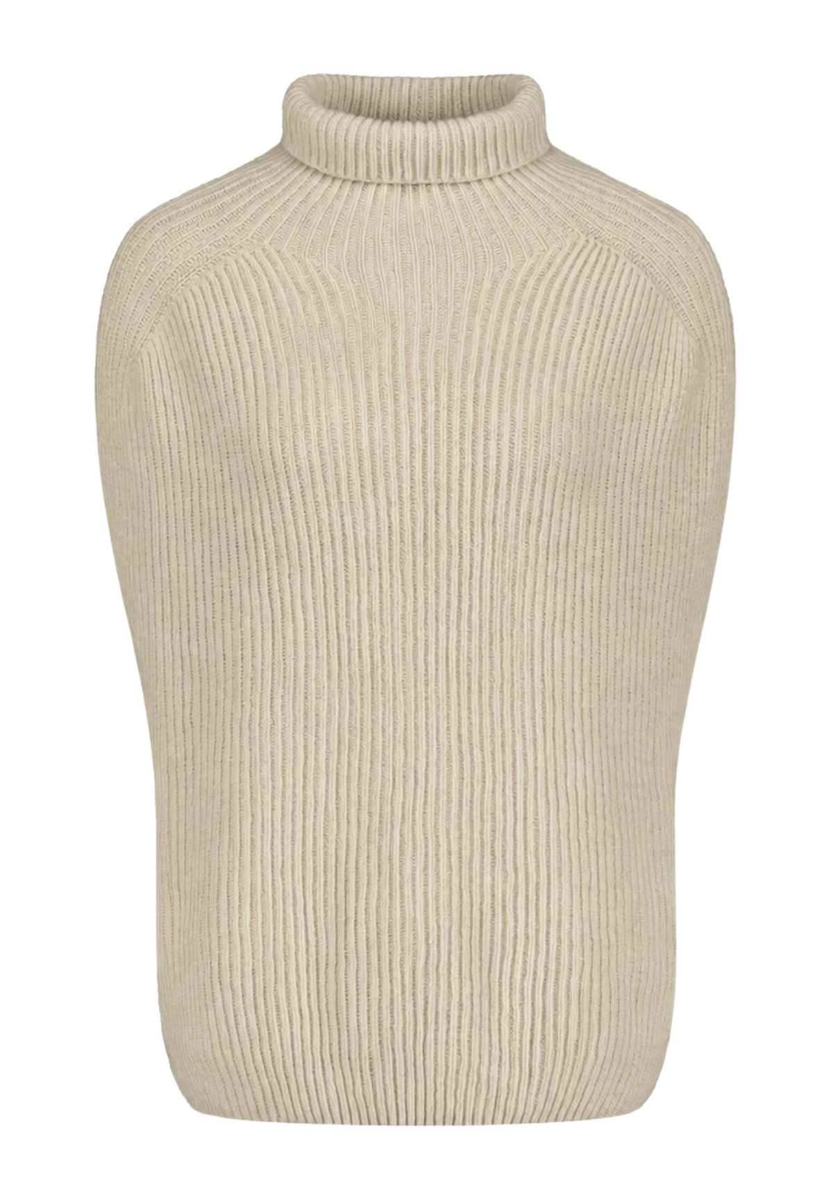 UTÖ MERINO WOOL COLLAR VEST SANDY BEIGE