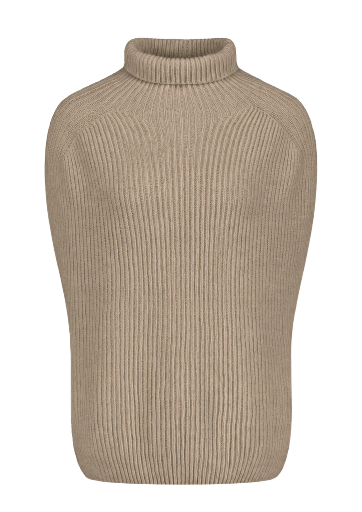 UTÖ MERINO WOOL COLLAR VEST LIGHT BROWN